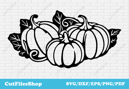 Pumpkins svg for cricut, Thanksgiving SVG, Fall for cricut, Vector for card making, sublimation t-shirts svg, Cut Files Shop, Svg for Halloween, Fall decor dxf svg, cnc images