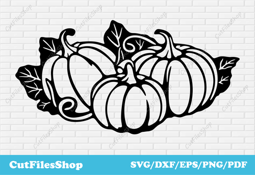 Pumpkins svg for cricut, Thanksgiving SVG, Fall for cricut, Vector for card making, sublimation t-shirts svg, Cut Files Shop, Svg for Halloween, Fall decor dxf svg, cnc images