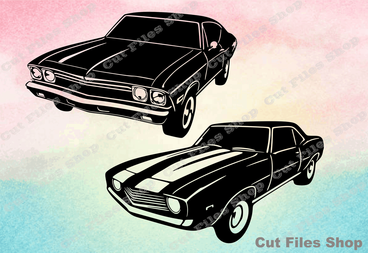 Retro car svg, stencil svg, vector cut file, laser cut, cut files for cricut, dxf files for plasma