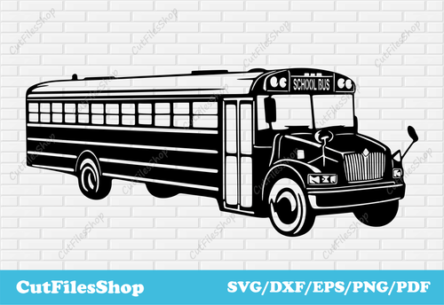 School Bus vector cut files, svg cutting files, dxf images for cnc machines, svg for Silhouette cameo, School Bus svg, free svg files for vinyl, cnc cutting files, plasma cut files, svg cut files for download, free svg cut files for crafters, Dxf images for laser cut, Plasma cutting files, dxf for metal working, t shirt designs