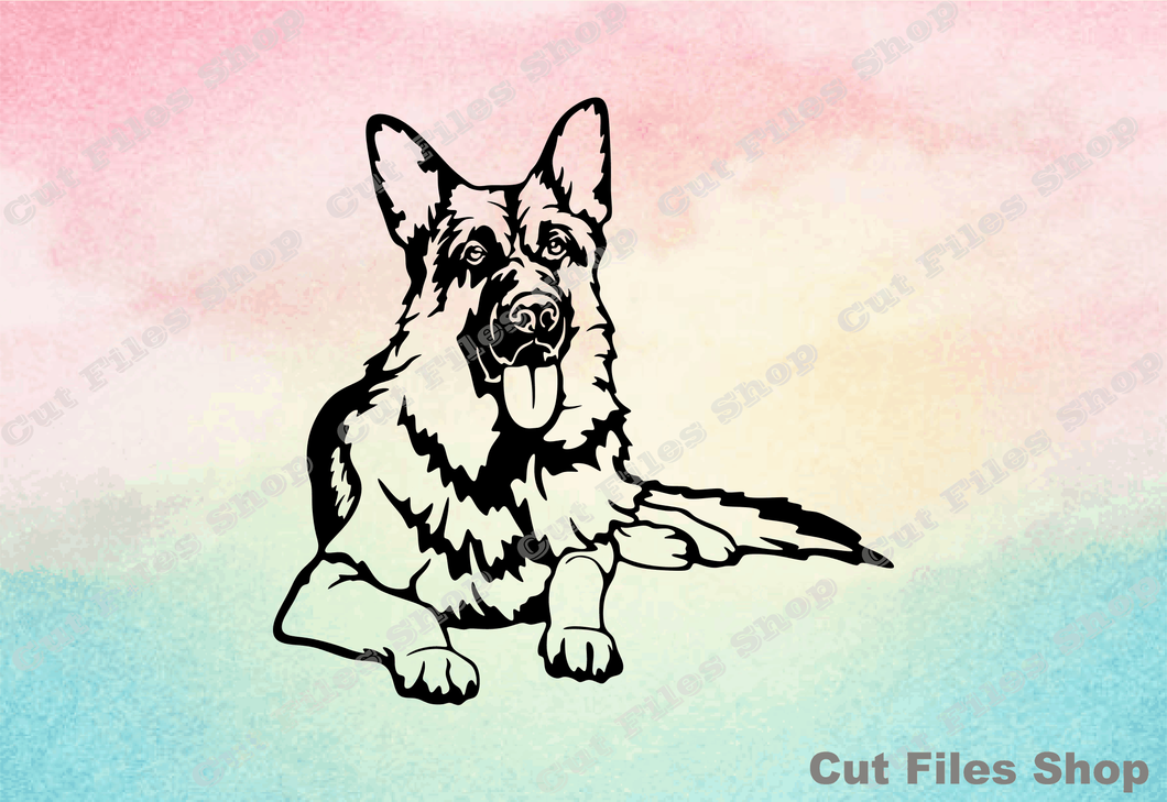 Shepherd svg, pets, dog cut file, cute dog, digital files, svg for sticker - Cut files shop