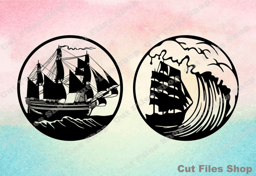 Ships vector file, silhouette dxf files, svg downloads for cricut, design cricut, laser svg
