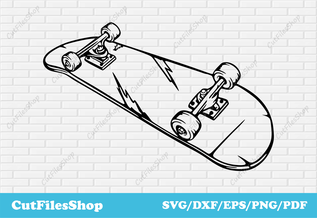 skateboard dxf files, skateboard svg, skateboard vector images, cut files, sport scene dxf, vector art cut, dxf files images, laser cut files