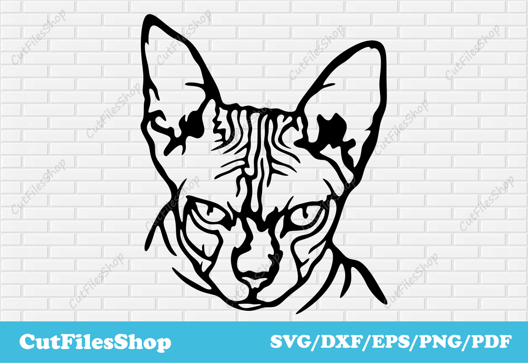 Sphynx cat svg for cricut, Vector T-shirt designs, Dxf for laser cutting, Vinyl cut files, Silhouette cameo files, cat svg free download, pets dxf, peeking cat svg, cutting files free downloads, Free vector download, svgs files free, cat dxf files, dxf for cnc, dxf files