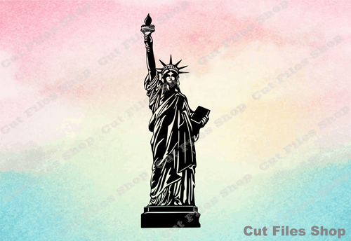 Statue of Liberty vector image, vector for laser, laser cut wood, laser files - Cut files shop