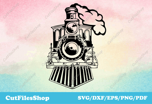 Train vector svg, scrapbooking png files, cricut designs, t-shirt svg, cricut train, Dxf cutting files, svg silhouette images, SVG cutting files for ScanNCut, DXF for laser cutting, cnc files for metal cutting, DXF For CNC
