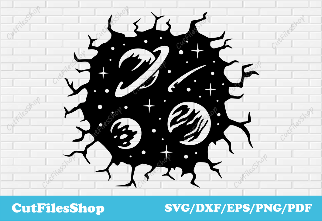 Universe svg for cricut, Wall decor making, laser cutting metal, vinyl cut files, svg crafts, cut files, planet dxf svg, stars svg for cricut, decor dxf, digital download svg dxf, free svg files, free vector download