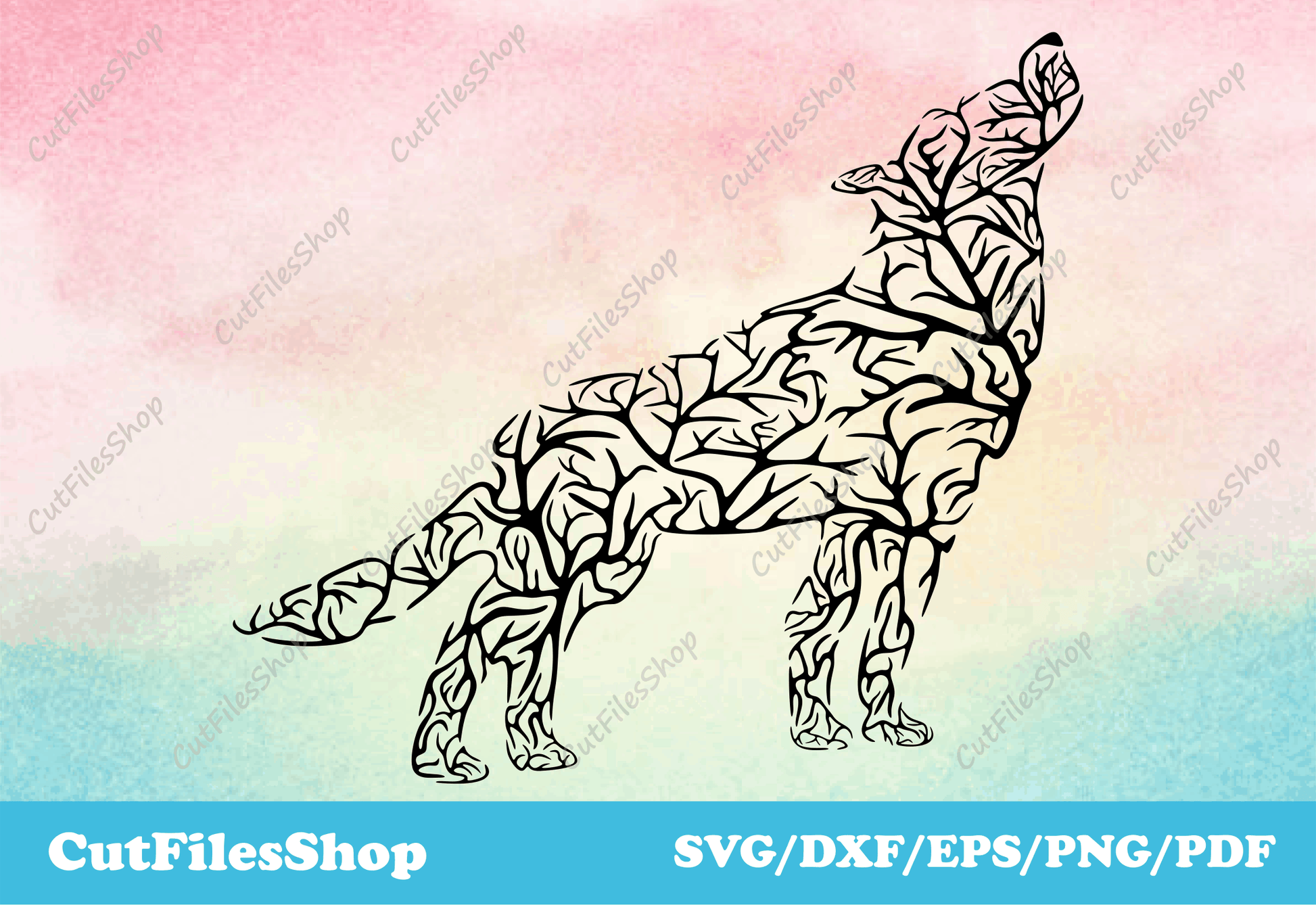 Art animals dxf, dxf forest, decor dxf for cnc, wolf dxf files, wolf art svg files, silhouette wolf, wolf for cnc, dxf for cnc machines
