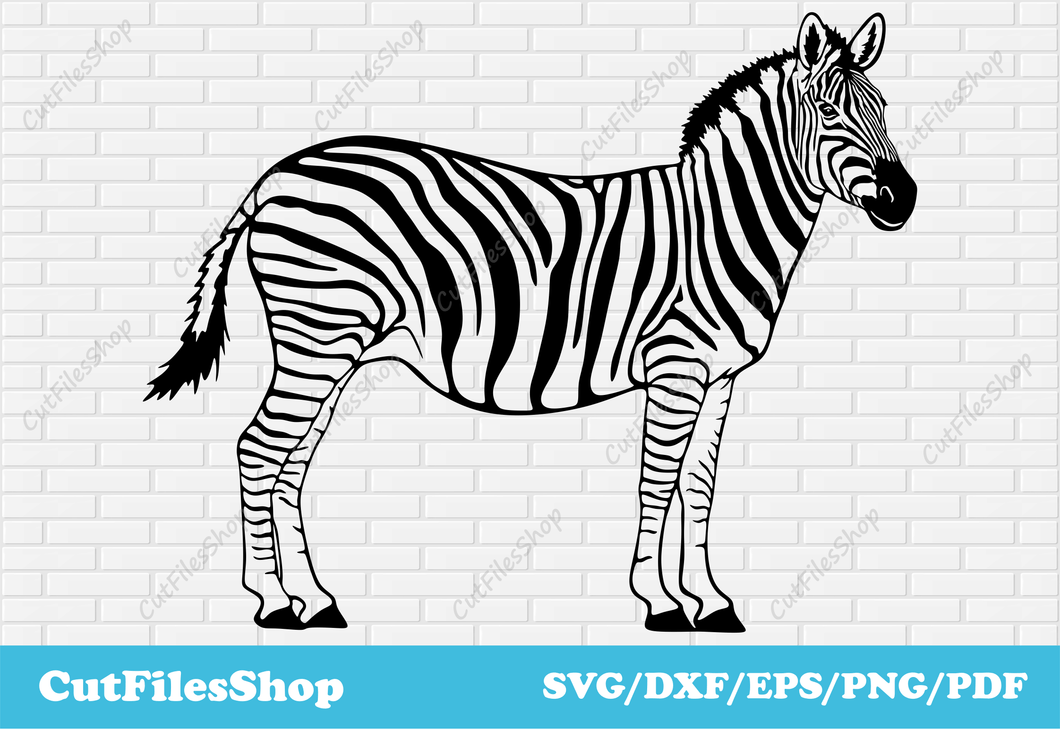 Zebra svg images for cricut, wild animals dxf files for cricut, dxf for cnc router, dxf animals for plasma, laser files, plasma files